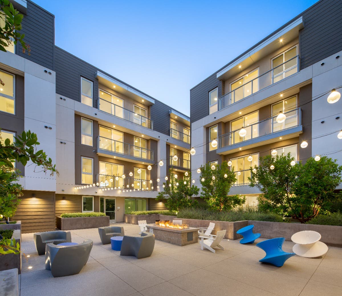 Price comparison of luxury apartments including utilities and parking fees
