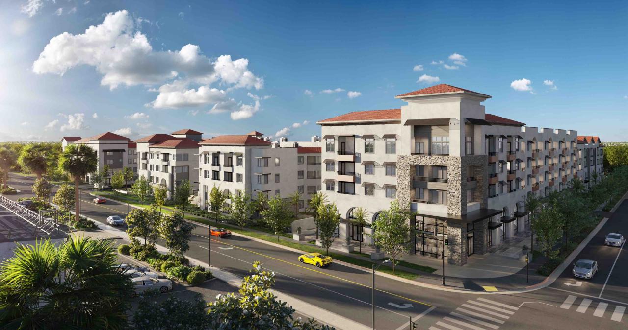 Appartment Luxury high-rise apartments with stunning city views and valet parking