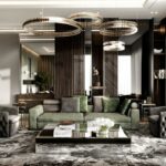 Luxury apartments with large walk-in closets and custom kitchen designs